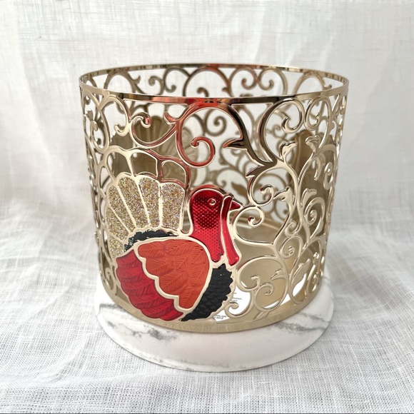 Bath & Body Works Other - Bath and Body Works marble Turkey candle holder